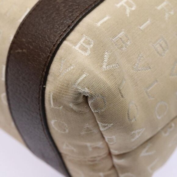 Bulgari Logo Mania Beige Canvas Handbag (Pre-Owned) - Picture 11 of 16